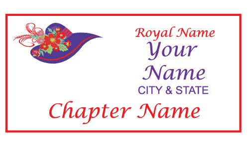 White Rectangle name Badge Artwork 125 Purple 